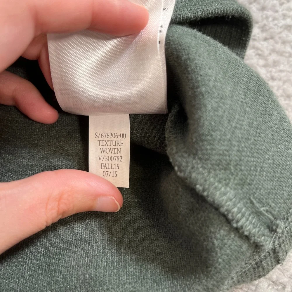Banana‎ Republic Mens Green Quarter Zip Pullover Sweater Size Large